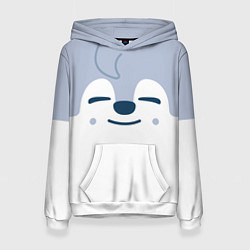 Толстовка-худи женская Wolf Chan skzoo, цвет: 3D-белый