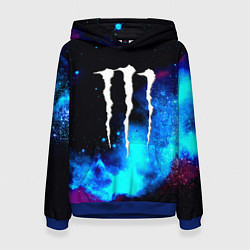 Толстовка-худи женская Monster energy космос, цвет: 3D-синий
