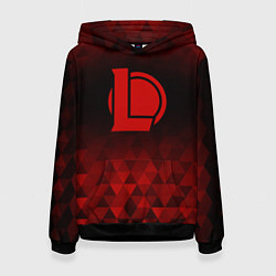 Толстовка-худи женская League of Legends red poly, цвет: 3D-черный