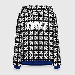 Толстовка-худи женская Dayz крестики, цвет: 3D-синий
