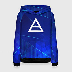 Толстовка-худи женская Thirty Seconds to Mars blue poly, цвет: 3D-черный