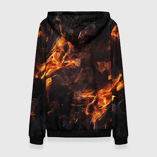Женская толстовка Сектор газа огненный фон / 3D-Черный – фото 2