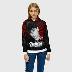 Толстовка-худи женская Сектор газа красный лес, цвет: 3D-белый — фото 2