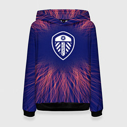 Толстовка-худи женская Leeds United red energy, цвет: 3D-черный