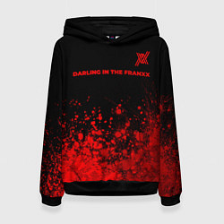 Толстовка-худи женская Darling in the FranXX - red gradient посередине, цвет: 3D-черный