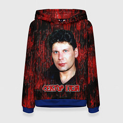 Толстовка-худи женская Сектор газа фото Юрий Хой, цвет: 3D-синий