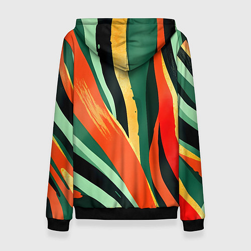 Женская толстовка Тропическая жаркая абстракция / 3D-Черный – фото 2