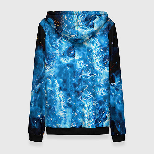 Женская толстовка Артуро Гатти в синем пламени / 3D-Черный – фото 2