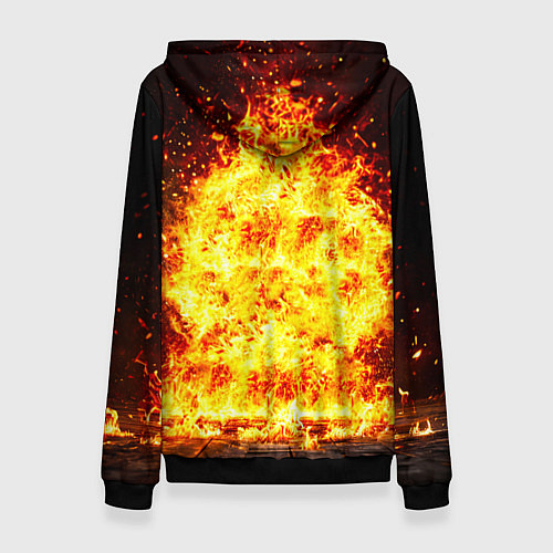 Женская толстовка Боксер в огне / 3D-Черный – фото 2