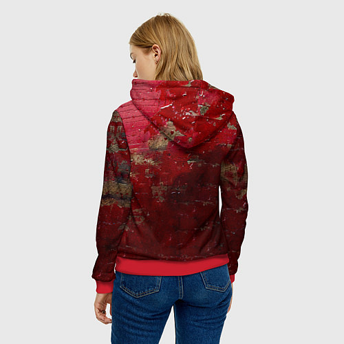 Женская толстовка Бойцовские перчатки на красном / 3D-Красный – фото 4