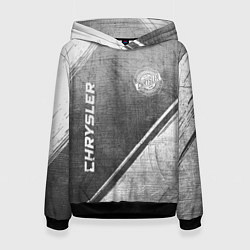 Толстовка-худи женская Chrysler - grey gradient вертикально, цвет: 3D-черный