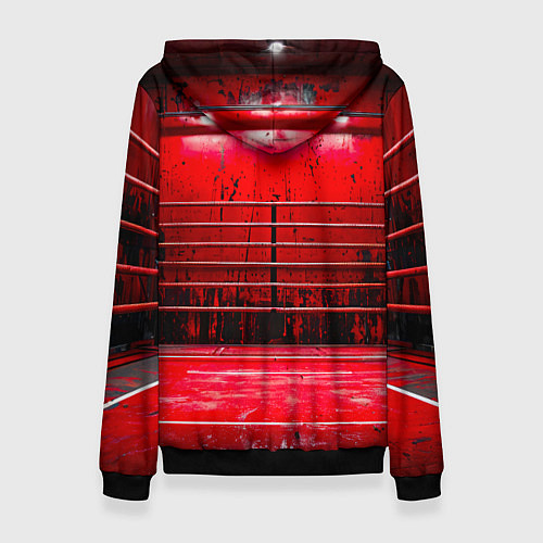 Женская толстовка Красный ринг / 3D-Черный – фото 2