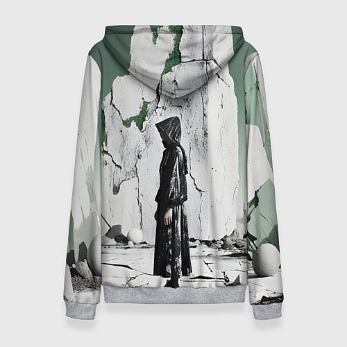 Женская толстовка Человек в капюшоне / 3D-Меланж – фото 2