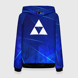 Толстовка-худи женская Zelda blue poly, цвет: 3D-черный