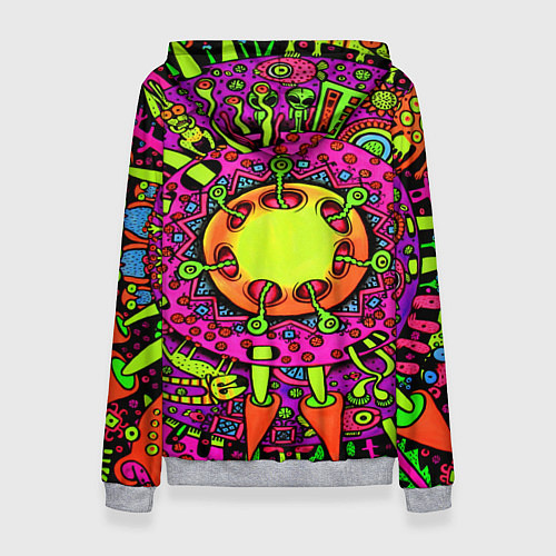 Женская толстовка Кислотные грибы оптические / 3D-Меланж – фото 2