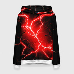 Толстовка-худи женская Lightning, цвет: 3D-белый
