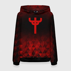 Толстовка-худи женская Judas Priest red poly, цвет: 3D-черный