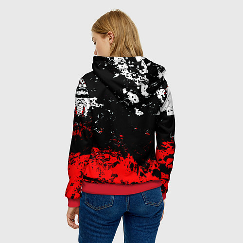 Женская толстовка Nasa краски / 3D-Красный – фото 4