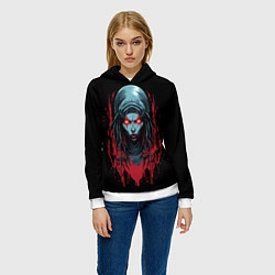 Толстовка-худи женская Инопланетная девушка, цвет: 3D-белый — фото 2