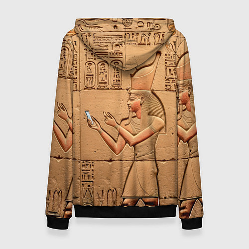 Женская толстовка Фараон со смартфоном египетский барельеф / 3D-Черный – фото 2