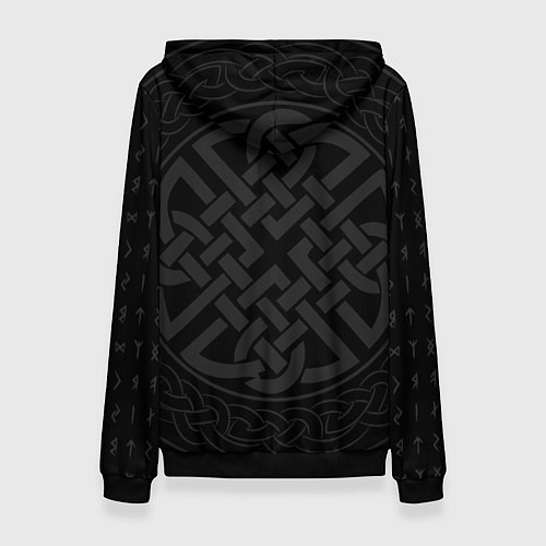 Женская толстовка Оберег в узоре и руны / 3D-Черный – фото 2