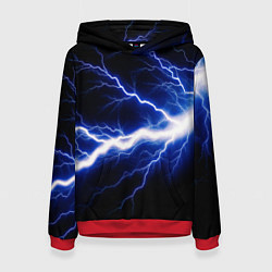 Толстовка-худи женская Lightning blue, цвет: 3D-красный