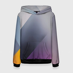 Толстовка-худи женская Color grey with stripes, цвет: 3D-черный