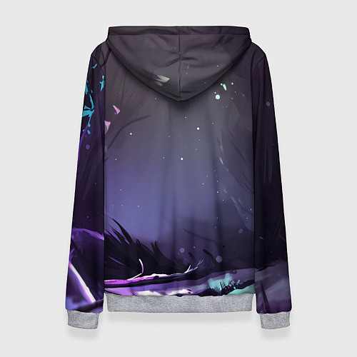 Женская толстовка Злой русский медведь в лесу / 3D-Меланж – фото 2