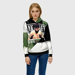 Толстовка-худи женская Магомед Анкалаев боец ММА, цвет: 3D-черный — фото 2