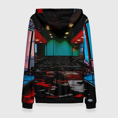 Женская толстовка Барбер в барбершопе / 3D-Черный – фото 2