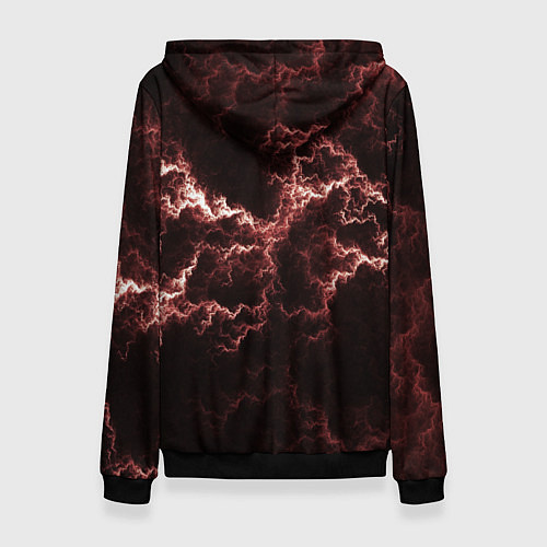 Женская толстовка Lightning red / 3D-Черный – фото 2