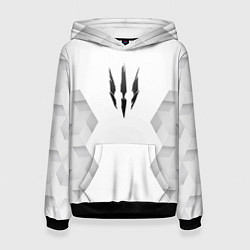 Толстовка-худи женская The Witcher white poly, цвет: 3D-черный