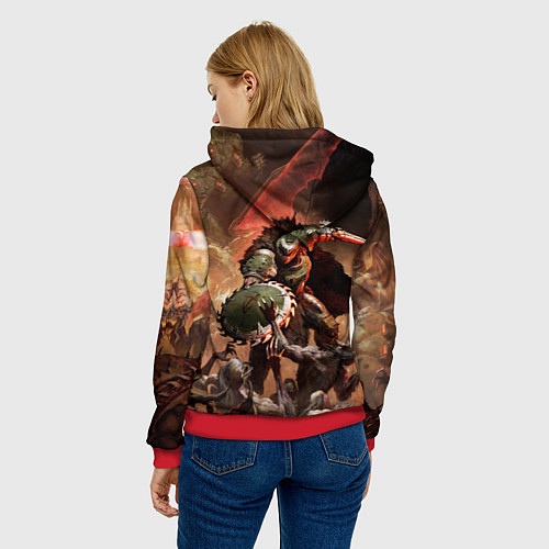 Женская толстовка Doom dark ages / 3D-Красный – фото 4