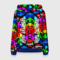 Женская толстовка Geometry dash neon gradient