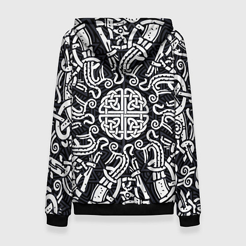 Женская толстовка Узел защиты воинов и кельтские узоры / 3D-Черный – фото 2