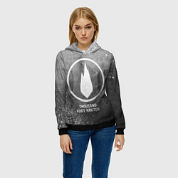 Толстовка-худи женская Thousand Foot Krutch - grey gradient, цвет: 3D-черный — фото 2