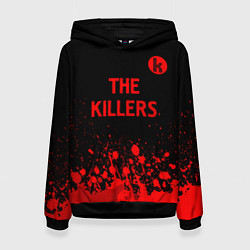 Толстовка-худи женская The Killers - red gradient посередине, цвет: 3D-черный