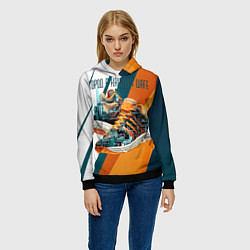 Толстовка-худи женская Sneakers, цвет: 3D-черный — фото 2