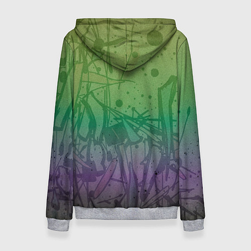 Женская толстовка Безумный кролик хулиган / 3D-Меланж – фото 2