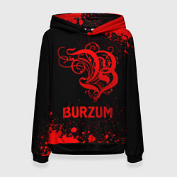 Толстовка-худи женская Burzum - red gradient, цвет: 3D-черный