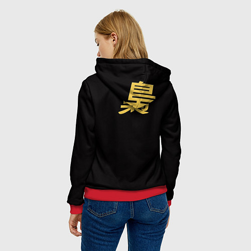 Женская толстовка Взгляд филина / 3D-Красный – фото 4