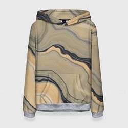 Толстовка-худи женская Песочный мрамор, цвет: 3D-меланж
