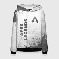 Толстовка-худи женская Apex Legends - white gradient вертикально, цвет: 3D-черный