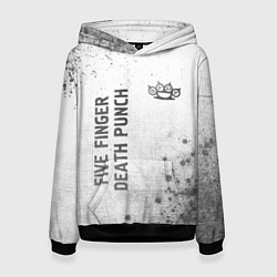 Толстовка-худи женская Five Finger Death Punch - white gradient вертикаль, цвет: 3D-черный