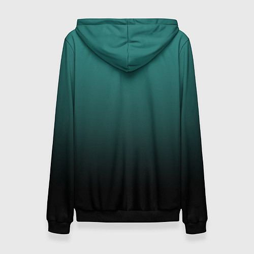 Женская толстовка Анахайм Дакс - зеленый градиент / 3D-Черный – фото 2