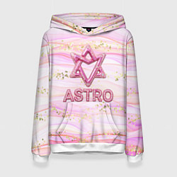 Женская толстовка Розовый лого Astro со стразами