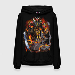 Толстовка-худи женская Архидьявол инферно - Герои Меча и Магии 3, цвет: 3D-черный