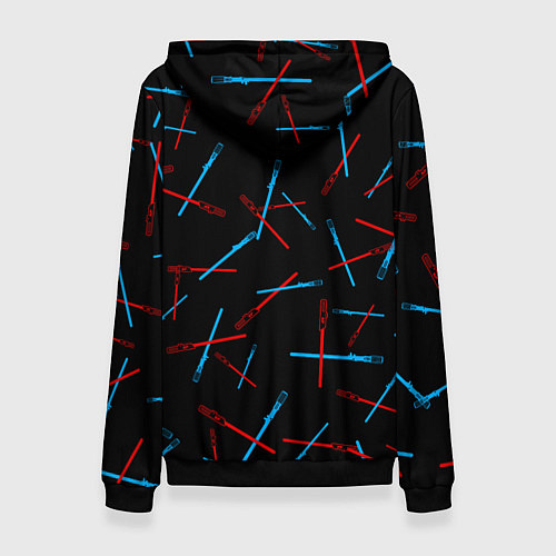 Женская толстовка Паттерн из световых мечей / 3D-Черный – фото 2