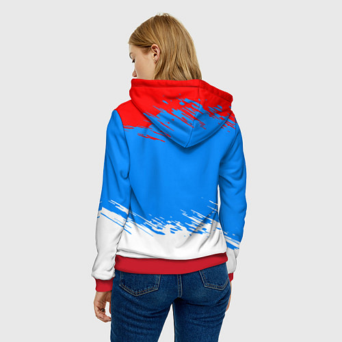 Женская толстовка Патриот - флаг / 3D-Красный – фото 4