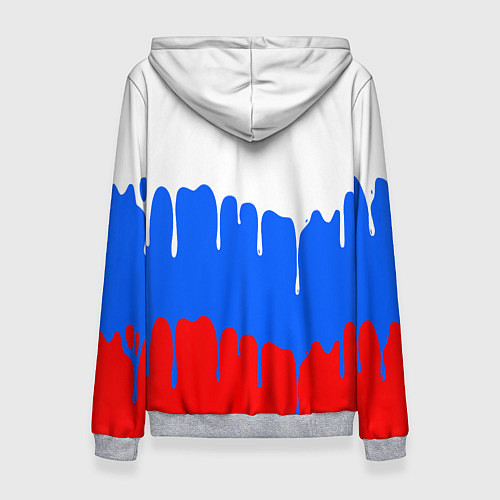 Женская толстовка Патриот - флаг / 3D-Меланж – фото 2